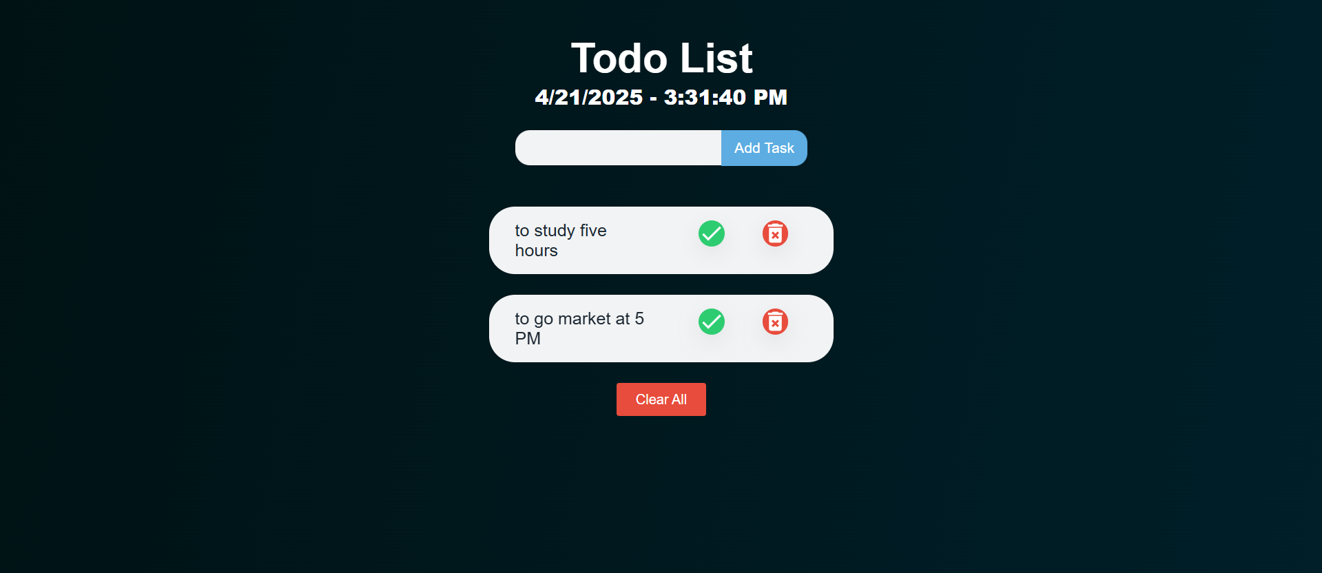 todo list